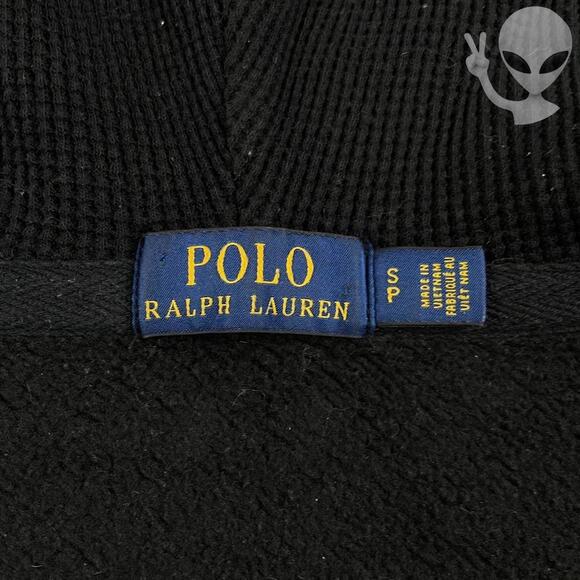 Polo Ralph Lauren Full Zip Hoodie Small Black Classic Jacket Red Pony - Picture 4 of 6